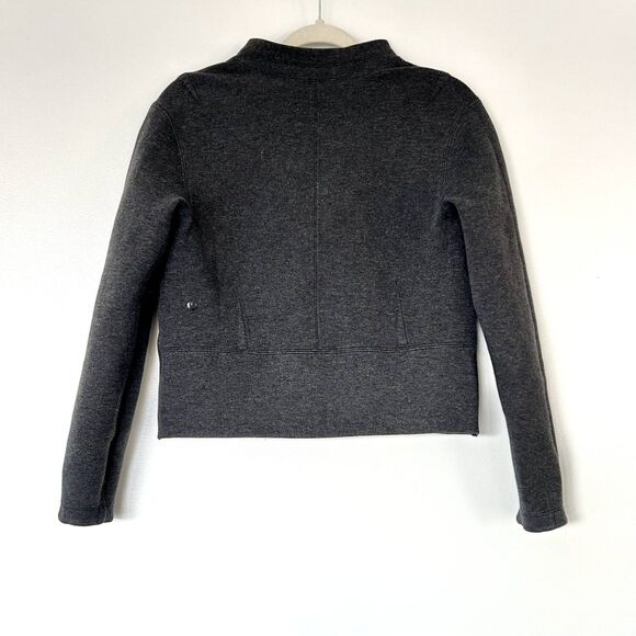 EUC Lululemon City Bound Turtleneck Heathered Black Gray Size 6 Spacer‎ Pullover - Picture 13 of 15